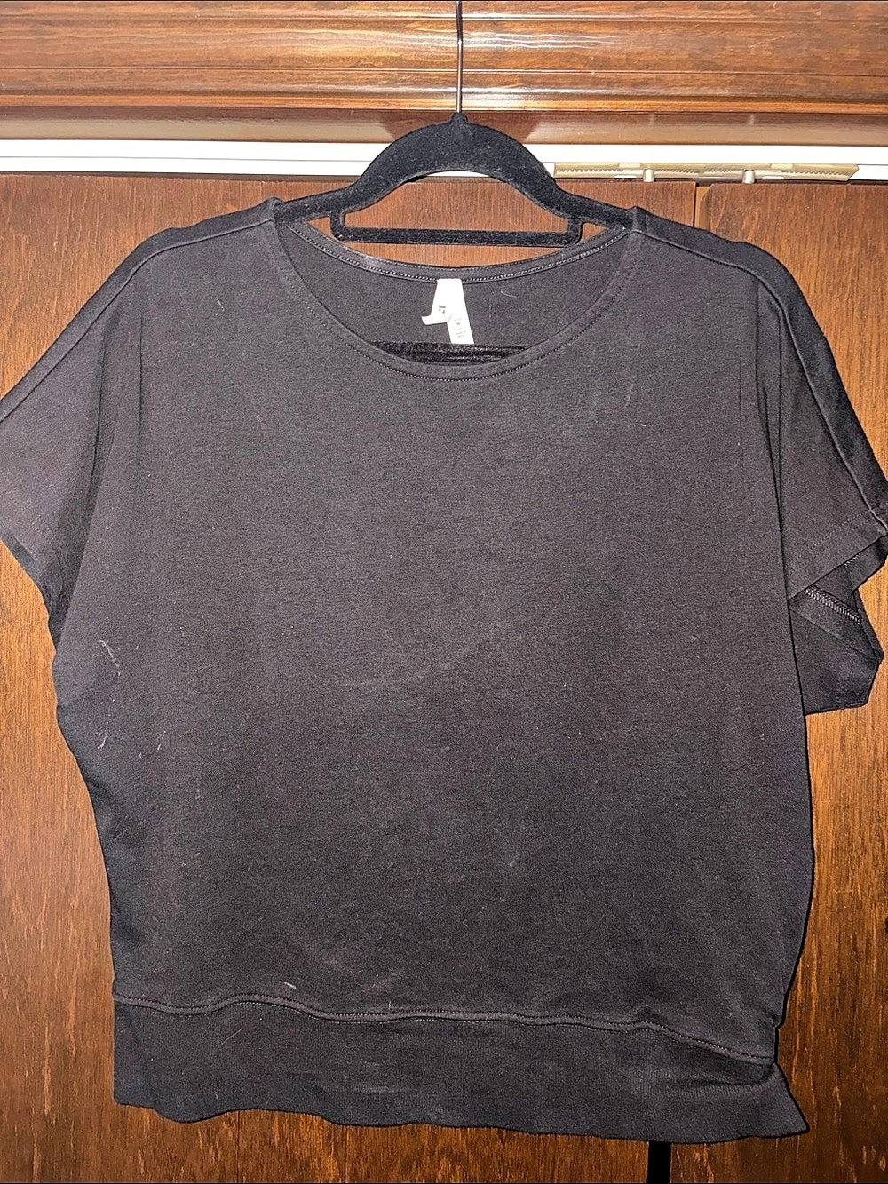 Pact Airplane Dolman Top Black Short Sleeve Tee